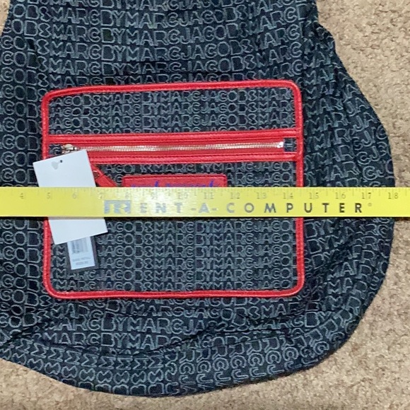 Marc Jacob’s Canvas and Italian Red Leather Messenger Bag - see description - Picture 7 of 12